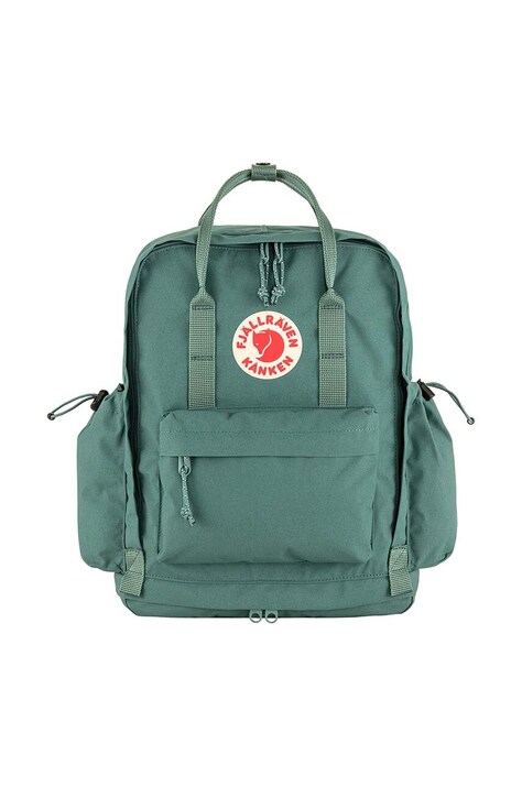 Batoh Fjallraven Kanken Outlong tyrkysová barva, velký, s aplikací, F23200251