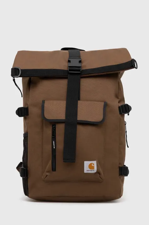 Раница Carhartt WIP Philis Backpack в кафяво голям размер с изчистен дизайн I031575.1ZDXX