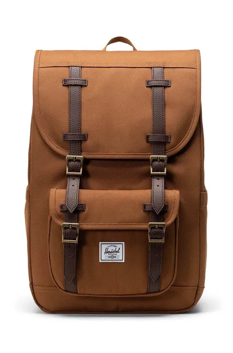 Herschel plecak Little America Mid Backpack kolor szary duży gładki