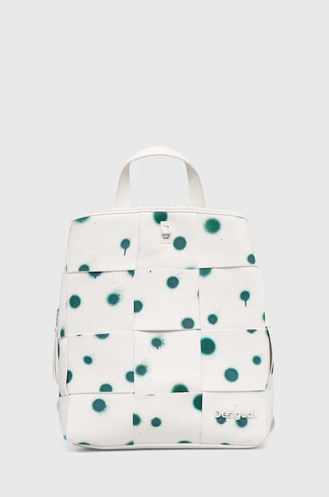 Desigual plecak NEW SPLATTER SUMY MI kolor biały mały wzorzysty 24SAKP13