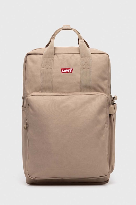 Levi's rucsac culoarea bej, mare, neted