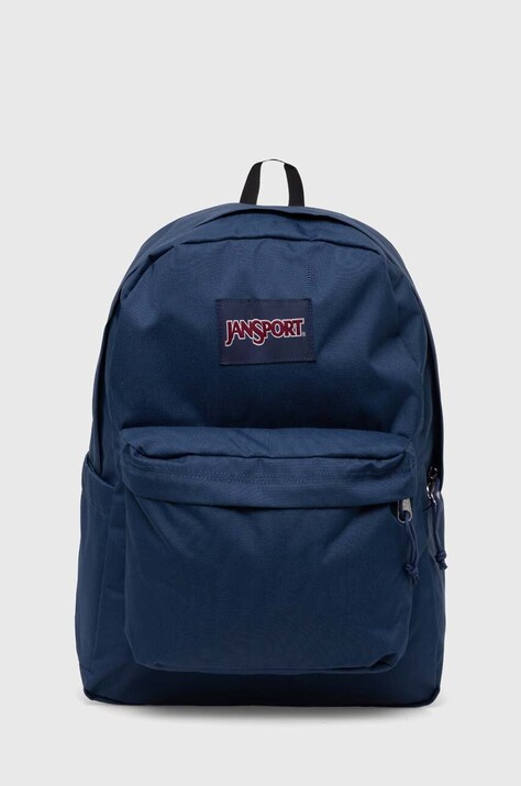 Jansport rucsac culoarea albastru marin, mare, neted