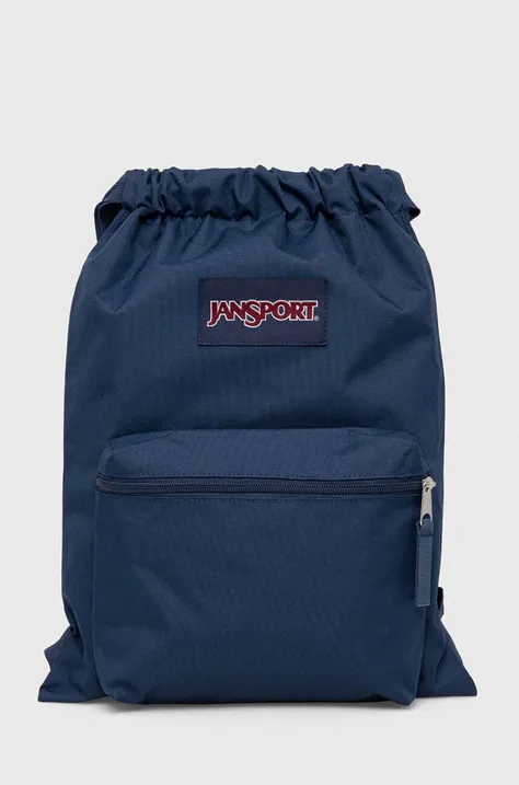 Vrećica Jansport boja: tamno plava, s aplikacijom