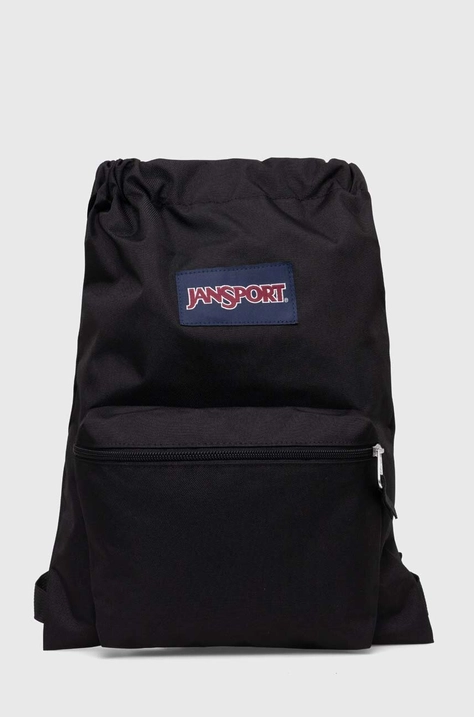 Vrećica Jansport boja: crna, s aplikacijom