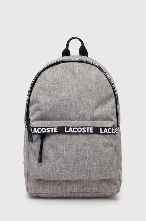 Lacoste rucsac culoarea gri, mare, neted