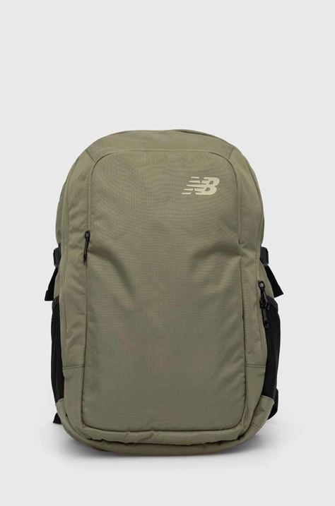 New Balance rucsac culoarea verde, mare, neted, LAB23091DEK