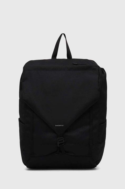 Sandqvist rucsac Walter culoarea negru, mare, neted, SQA1923