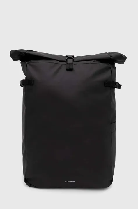 Sandqvist plecak Arnold kolor czarny duży gładki SQA2343