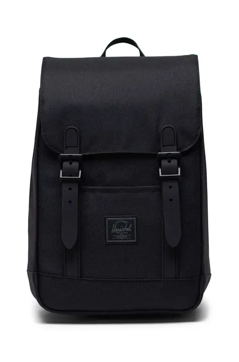 Herschel rucsac Retreat Mini Backpack culoarea negru, mare, neted