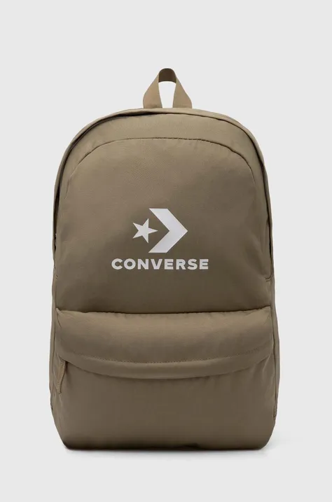 Converse plecak kolor zielony duży z nadrukiem 10025485-A09