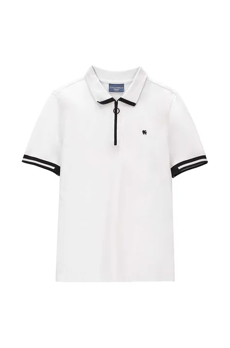 Παιδικό πουκάμισο πόλο Coccodrillo χρώμα: άσπρο