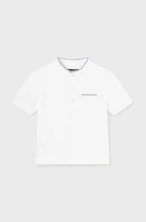 Polo majica za bebe Mayoral boja: bijela, bez uzorka