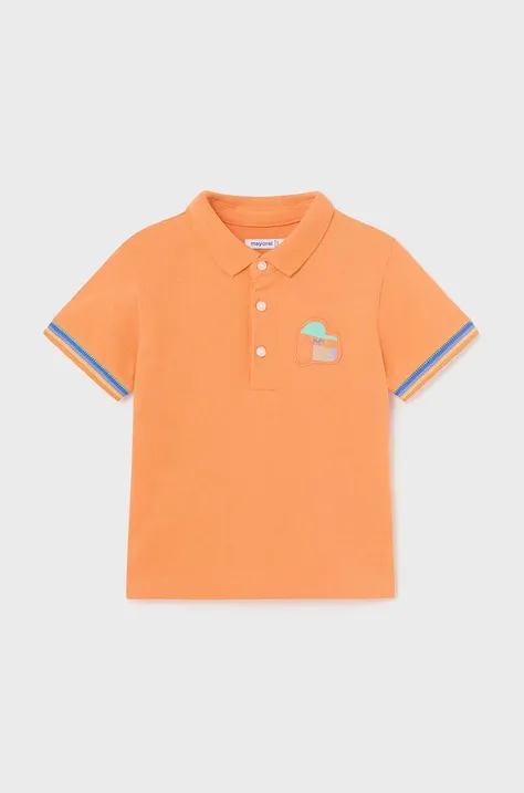 Mayoral polo in cotone neonati colore arancione