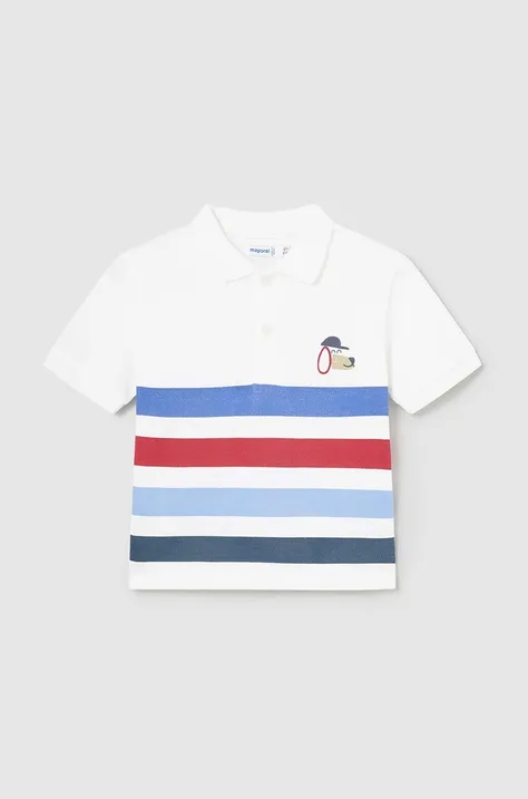 Polo majica za bebe Mayoral boja: bijela, s uzorkom