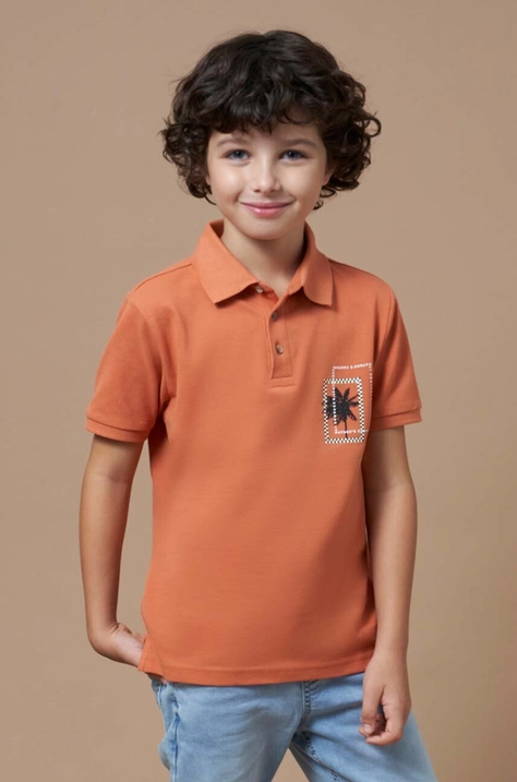 Mayoral polo in lana bambino/a colore arancione