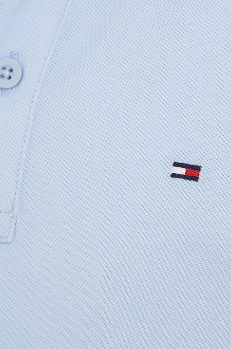 Tommy Hilfiger polo bawełniane dziecięce kolor niebieski gładki