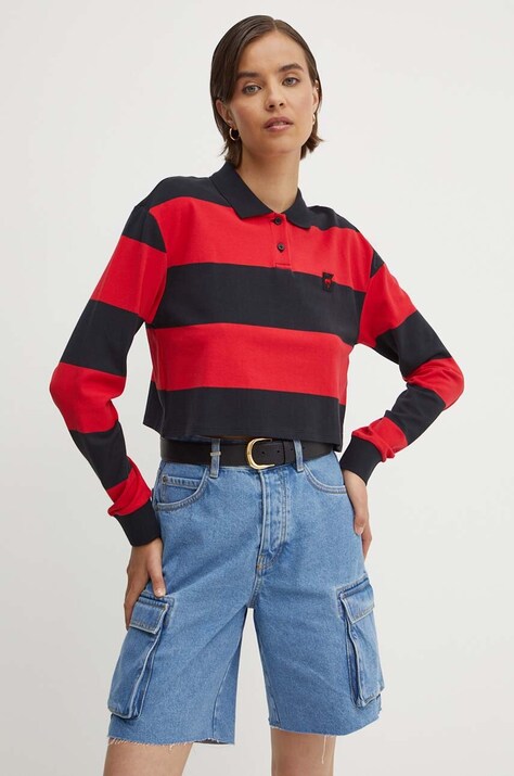 Лонгслив Dkny HEART OF NY женский цвет красный D2B4A107