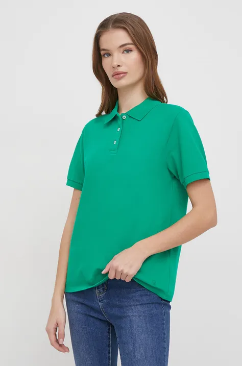 Поло United Colors of Benetton жіночий колір зелений