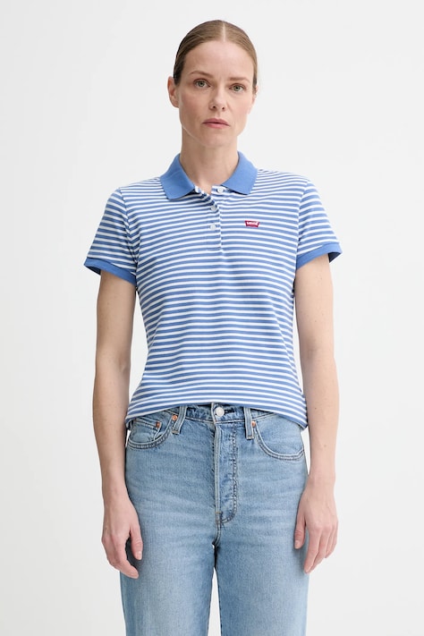 Polo tričko Levi's dámske, fialová farba, 52599