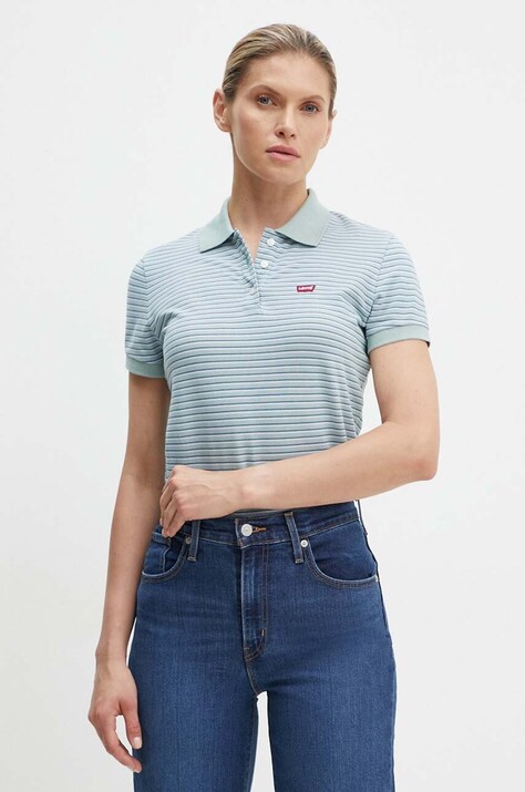 Levi's polo donna colore verde 52599