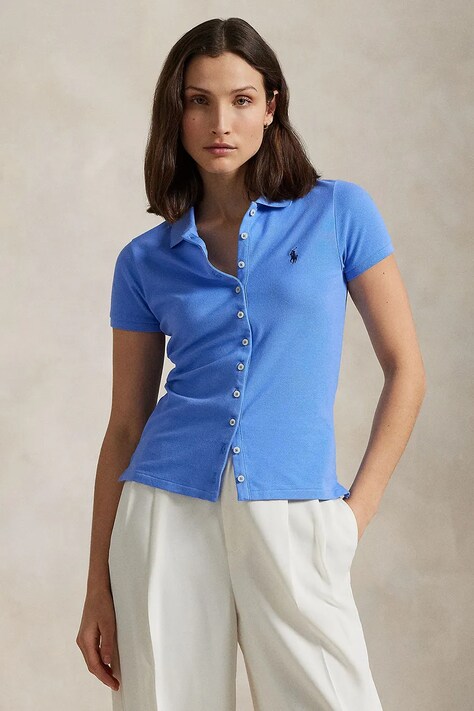 Polo Ralph Lauren tricou polo femei, culoarea albastru marin, 211939272