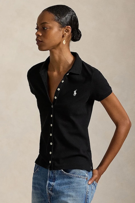 Πόλο Polo Ralph Lauren χρώμα: μαύρο, 211939272