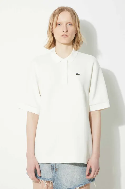 Polo tričko Lacoste dámske, biela farba, PF1660