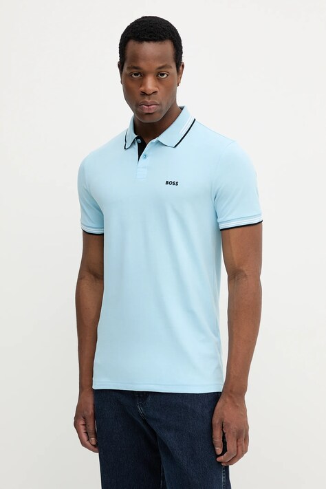 Πόλο BOSS Green χρώμα: ναυτικό μπλε, 50506193