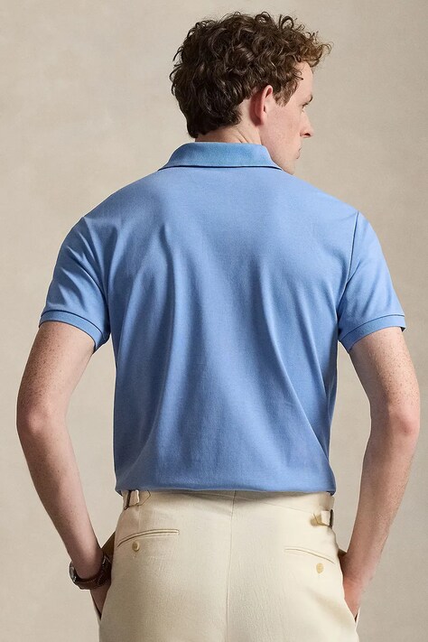 Polo Ralph Lauren polo męskie bawełniane niebieskie 710704319