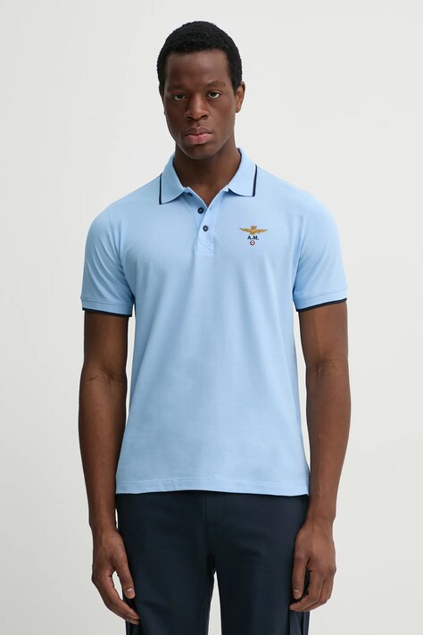 Aeronautica Militare polo de bumbac cu imprimeu, PO1308P82