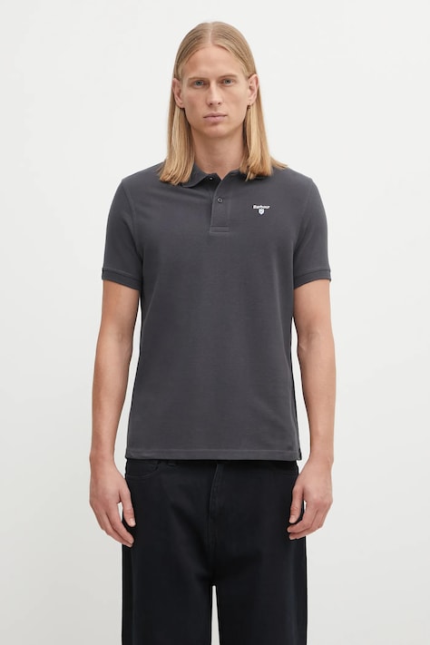 Barbour ESSENTIALS polo tričko bavlnené pánske tmavomodré MML0358