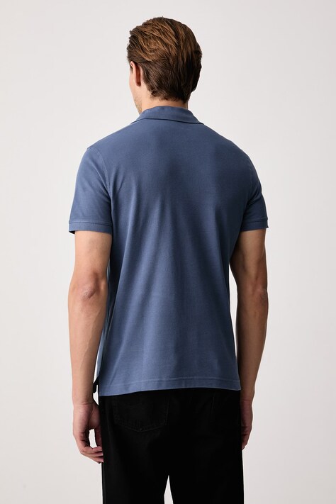 United Colors of Benetton Polo męskie bawełniane fioletowe 3089J3179