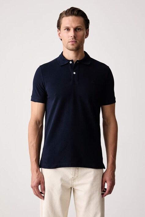 United Colors of Benetton Polo męskie bawełniane granatowe 3089J3179