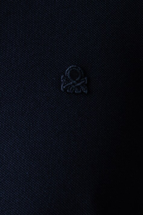 United Colors of Benetton Polo męskie bawełniane granatowe 3089J3179