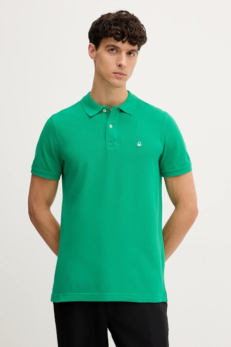 United Colors of Benetton polo de bumbac culoarea roz, uni, 3089J3179