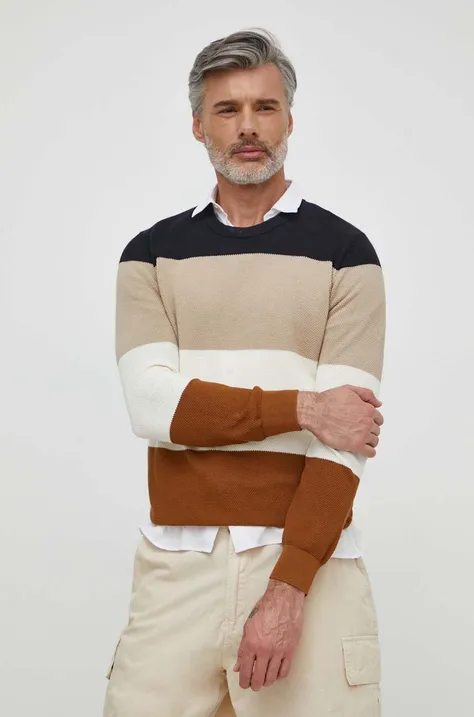 Памучен пуловер Liu Jo в тъмносиньо от лека материя