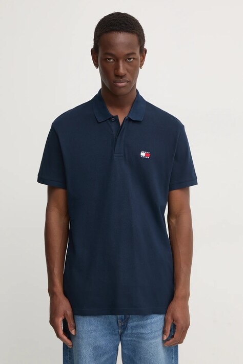 Бавовняне поло Tommy Jeans однотонне DM0DM18314