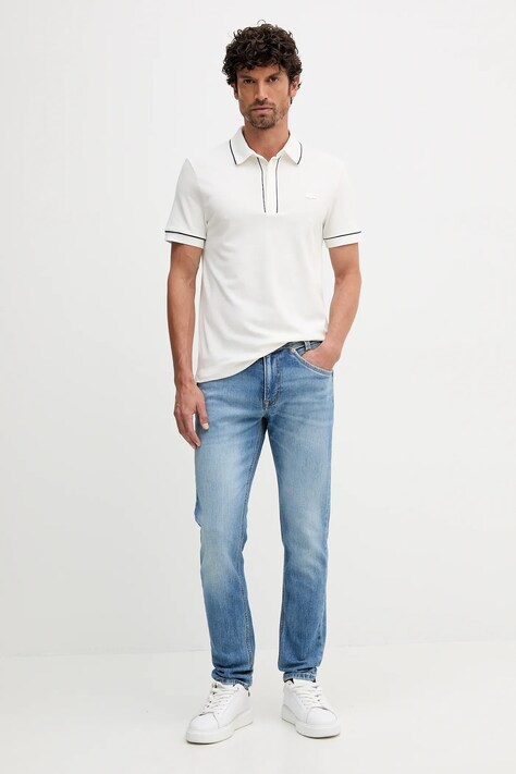 Поло Lacoste чоловіче колір бежевий однотонне PH8184
