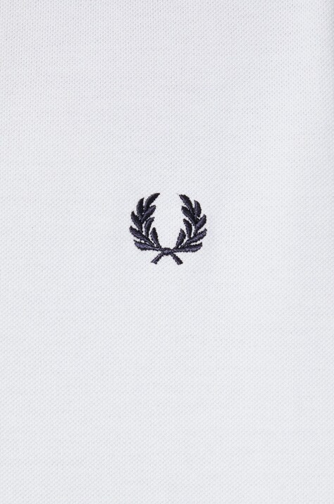 Бавовняне поло Fred Perry Twin Tipped Shirt — SS24-POM0A3, білий — фото 6