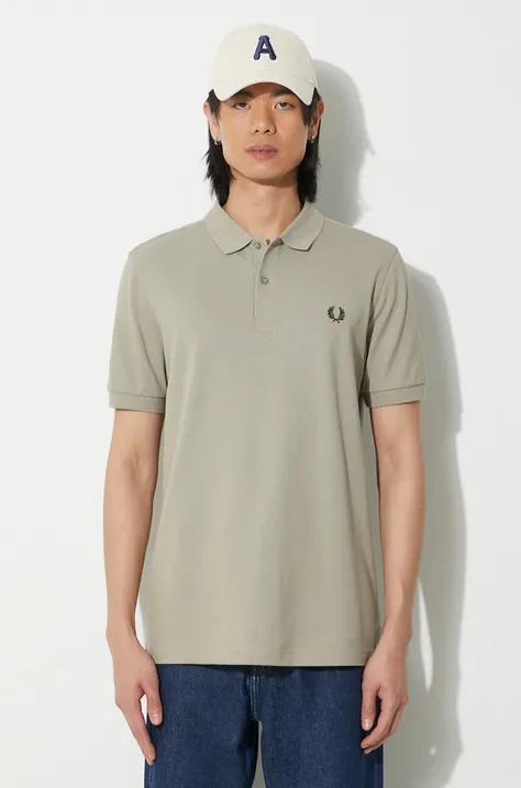 Fred Perry cotton polo shirt Plain Fred Perry beige color smooth M6000.U84