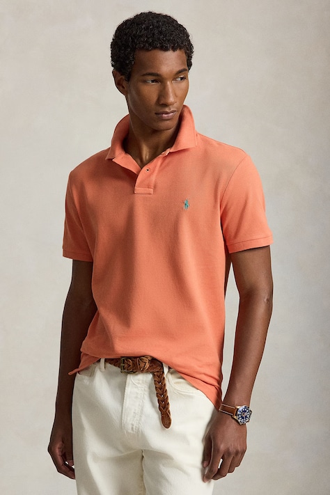 Polo Ralph Lauren Polo męskie bawełniane pomarańczowe 710680784