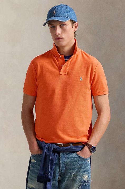 Βαμβακερό μπλουζάκι πόλο Polo Ralph Lauren χρώμα: μπλε, 710680784