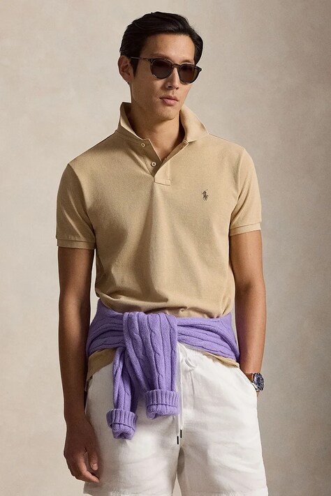 Polo Ralph Lauren polo męskie bawełniane zielone 710680784