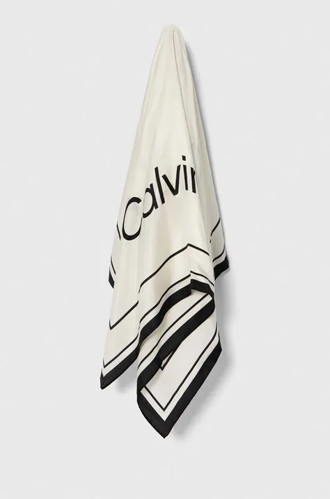 Шовкова хустка на шию Calvin Klein візерунок