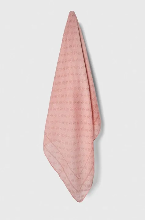 Тънък шал Guess в розово с десен AW9986 SIL30