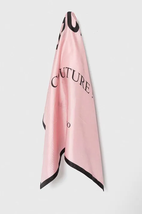 Шелковый платок на шею Moschino цвет розовый узор