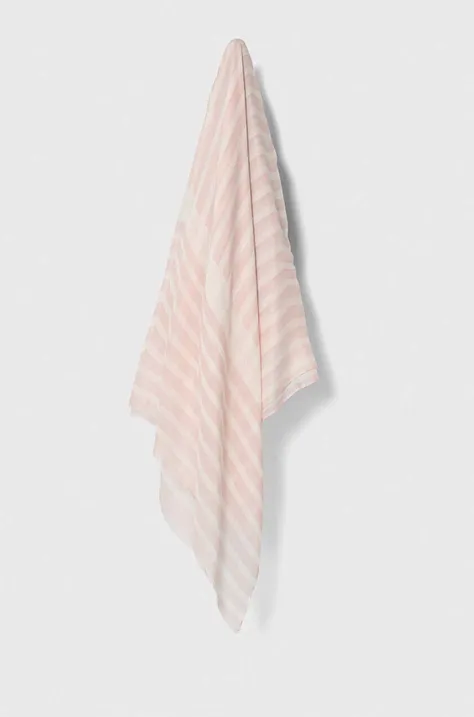 Tommy Hilfiger szal damski kolor różowy wzorzysty