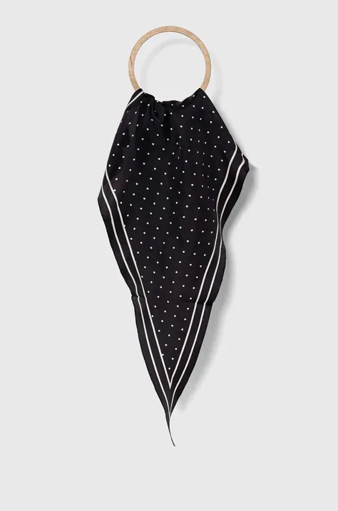 Шелковый платок на шею Lauren Ralph Lauren цвет чёрный узор 454943694