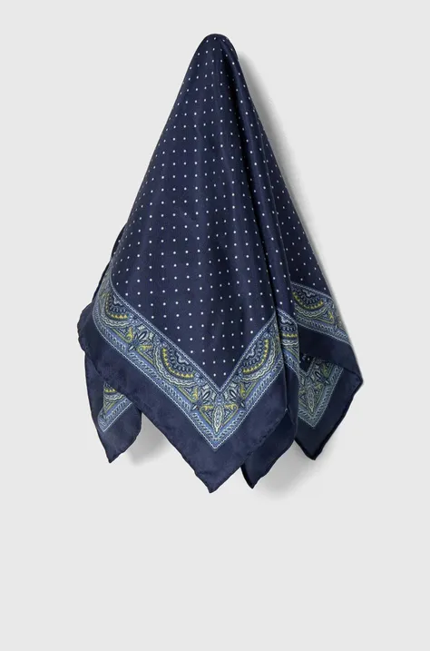 Шелковый платок на шею Lauren Ralph Lauren цвет синий узор 454943701