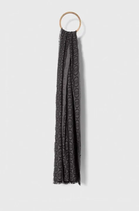 Шарф Liu Jo жіночий колір чорний візерунок